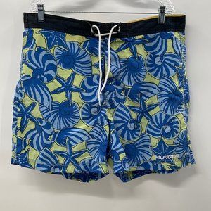 Tommy Hilfiger Swim Trunks Seashell Starfish Print Board Shorts Size L VINTAGE